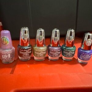 L.A. Colors Gel, Glitter Vibes and Diamond Crush Nail Polish Lot